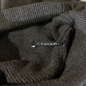 Tahari Women's Charcoal Cowl Neck Sweater